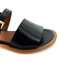 Charger l'image dans la galerie, Sandale Double Bride en Cuir Noir