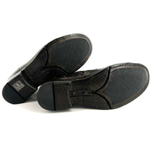 Load image into Gallery viewer, Boots Zippé Intérieur Tige Haute en Cuir et Cuir Stretch Loden