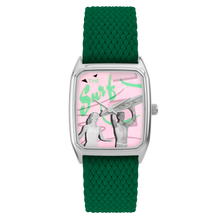 Charger l'image dans la galerie, Montre MALIBU Bracelet Perlon Vert