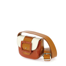 Load image into Gallery viewer, Sac le JUNE CRISPY en Cuir Rouille Crème et Camel