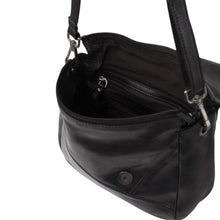 Charger l'image dans la galerie, Sac Rabat Asymétrique en Cuir Noir