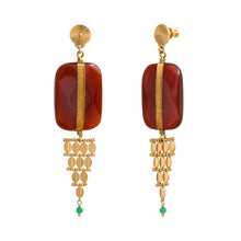 Load image into Gallery viewer, Boucle d'Oreille BABYLONE en Cornaline