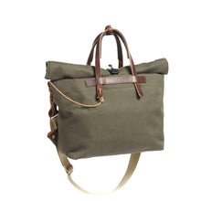 Load image into Gallery viewer, Sac Business WOODY en Toile Kaki