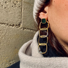 Load image into Gallery viewer, Boucles d'Oreilles Pendantes KAÏA Aventurine