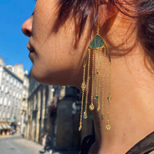 Load image into Gallery viewer, Boucles d'Oreilles Pendantes MINA Aventurine