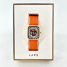 Charger l'image dans la galerie, Montre BENGALLE Noir Bracelet Perlon Orange