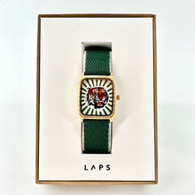 Charger l'image dans la galerie, Montre BENGALLE Vert Bracelet Perlon Vert
