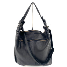 Charger l'image dans la galerie, Sac Porté Épaule Cuir Lavé Noir