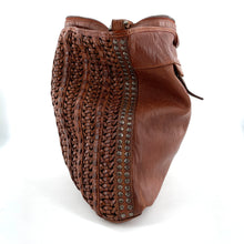 Charger l'image dans la galerie, Sac Tressé en Cuir Camel