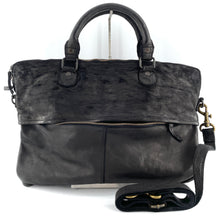 Charger l'image dans la galerie, Cartable Serviette Bi-Matière Cuir Noir