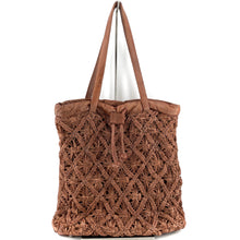Charger l'image dans la galerie, "Tote Bag" en Cuir Tressé Camel