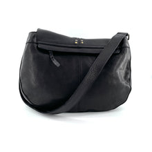 Charger l'image dans la galerie, Sac Bandoulière Rabat Clouté en Cuir Noir