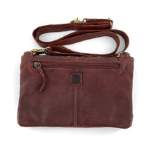 Charger l'image dans la galerie, Pochette Bandoulière Zippée Cloutée Cuir Camel