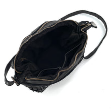 Charger l'image dans la galerie, Sac Bandoulière en Cuir Tressé Noir