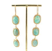 Load image into Gallery viewer, Longues Boucles d'Oreilles en Amazonite
