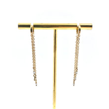Charger l'image dans la galerie, Boucles d'Oreilles Longues Baguettes Montées sur Mini-Créoles