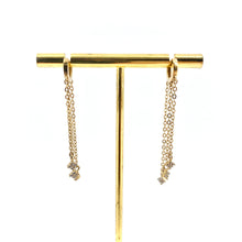 Charger l'image dans la galerie, Boucles d'Oreilles Longues Losanges Montées sur Mini-Créoles