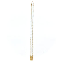 Charger l'image dans la galerie, Collier/Bracelet Trois Tours Médaille Lotus/Perles Blanches