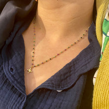 Charger l'image dans la galerie, Collier/Bracelet Trois Tours Médaille Spinner/Perles Multicolores