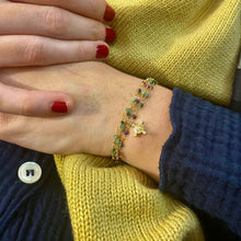 Charger l'image dans la galerie, Collier/Bracelet Trois Tours Médaille Spinner/Perles Multicolores