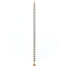 Charger l'image dans la galerie, Collier/Bracelet Trois Tours Médaille Galet/Perles Noires