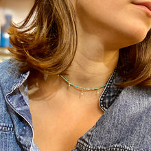 Charger l'image dans la galerie, Choker RIVER Chrysocolle et Pampilles Cristal