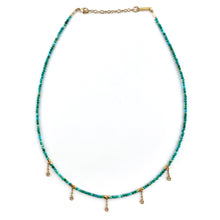 Charger l'image dans la galerie, Choker RIVER Chrysocolle et Pampilles Cristal