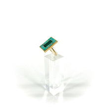 Load image into Gallery viewer, Bague MARA en Turquoise et Onyx Vert