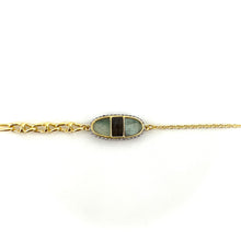 Load image into Gallery viewer, Bracelet IZY en Onyx Texturé et Labradorite