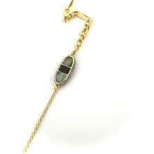 Load image into Gallery viewer, Bracelet IZY en Onyx Texturé et Labradorite