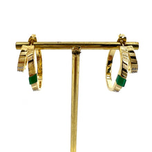 Load image into Gallery viewer, Créoles DONA en Onyx Vert