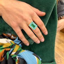Load image into Gallery viewer, Bague MARA en Turquoise et Onyx Vert