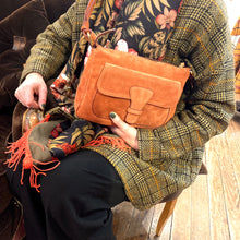 Load image into Gallery viewer, Sac PALOMA en Croûte Velous Brick