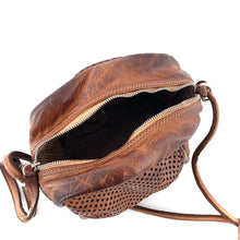 Charger l'image dans la galerie, Sac CUBE en Cuir Perforé Camel