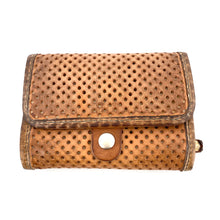 Charger l'image dans la galerie, Portefeuille en Cuir Perforé Cognac