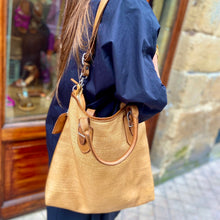 Charger l'image dans la galerie, Sac MICHELLE en Paille Enduite et Cuir Sweet Tea