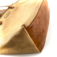 Charger l'image dans la galerie, Sac EVELYNE en Paille Enduite et Cuir Lavé Camel