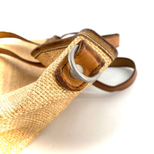 Charger l'image dans la galerie, Sac EVELYNE en Paille Enduite et Cuir Lavé Camel