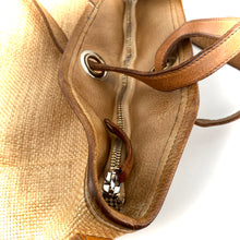 Charger l'image dans la galerie, Sac EVELYNE en Paille Enduite et Cuir Lavé Camel