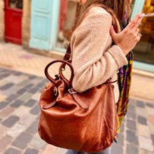 Charger l'image dans la galerie, Sac PLAZA en Cuir Caramel