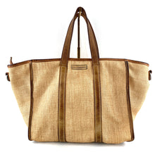 Charger l'image dans la galerie, SAC HOTEL en Paille Enduite et Cuir Lavé Camel