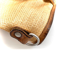 Charger l'image dans la galerie, SAC HOTEL en Paille Enduite et Cuir Lavé Camel