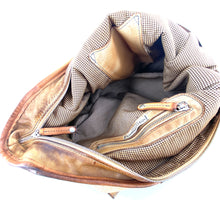 Charger l'image dans la galerie, SAC HOTEL en Paille Enduite et Cuir Lavé Camel