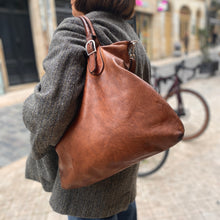 Charger l'image dans la galerie, Sac MICHELLE en Cuir Lavé Camel