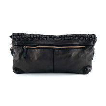 Charger l'image dans la galerie, Sac Bandoulière en Cuir Tressé Noir
