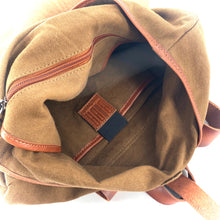 Charger l'image dans la galerie, Sac à Dos en Toile et Cuir Camel