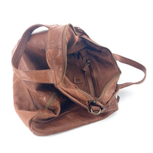 Charger l'image dans la galerie, Cartable Petit Format en Cuir Lavé Camel