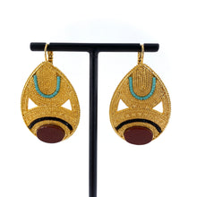 Load image into Gallery viewer, Boucles d'Oreilles MEI MM en Jaspe Rouge