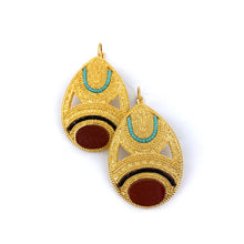 Load image into Gallery viewer, Boucles d'Oreilles MEI MM en Jaspe Rouge