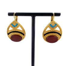 Load image into Gallery viewer, Boucles d'Oreilles MEI PM en Jaspe Rouge